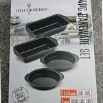 Gordon Ramsay Hell's Kitchen Bakeware Set Black 4PC Non-stick Cake & Loaf Pans. Fixed Price $25.95.