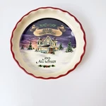 7" Stoneware Pie Pan Bless This House And All Within Christmas Holiday Dish 2007. Fixed Price $19.00.