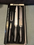 Anolon Classic 3 Piece Carving Knife And Fork Set. Fixed Price $36.95.