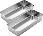 2 Pcs Large Stainless Steel Cake Pan 13" X 5" Rectangle Nonstick Bread Loaf Baki. Fixed Price $31.99.