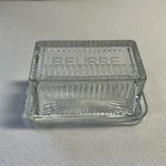 French Beurre Glass Butter Dish W Lid Francophile Depression Anthropologie. Fixed Price $39.99.