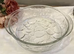 Libbey Orchard Pressed Clear Glass 3QT Casserole Baking Dish Embossed Vtg No Lid. Fixed Price $22.00.