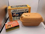 Romertopf #107 Baking Roaster Terra Cotta Clay Baker Germany New Open Box. Fixed Price $69.99.