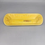 Vintage Los Angeles California Pottery Cracker Tray Serving Dish Yellow Ceramic. Fixed Price $14.99.