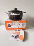 Le Creuset Ganache Cocotte Ronde 18CM 7IN 2QT Silver Knob Cast Iron Nib. Fixed Price $450.00.