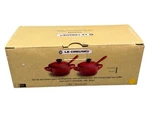 Le Creuset Mini Condiment Pot Yellow W/ Spoons 3 Oz New Nib (n). Fixed Price $69.99.