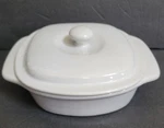 Chantal White Stoneware Casserole Dish W/lid 1 Qt Covered Pot Handcrafted Htf. Fixed Price $67.18.