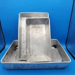 Vintage Set Of Three Aluminum Pans - Bread & Two Cake. Fixed Price $16.25.