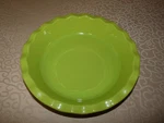 Emile Henry France 10" Ruffled Pie Dish - Lime Green. Fixed Price $20.00.