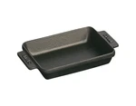 Staub Cast Iron 5.75-INCH X 4.5-INCH Mini Rectangular Baker Matte Black. Fixed Price $84.95.