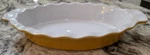 Emile Henry Ceramic Pie Plate Yellow/white 0307-01.78 , France JG2. Fixed Price $34.95.