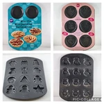 Wilton Various Shape Baking Cookie Sheet Style Pans Black Non-stick Easy Release. Fixed Price $11.95.