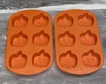 Lot 2 Wilton Halloween Pumpkin Faces * Silicone Chocolate Mold Gelatin Ice Trays. Fixed Price $17.99.
