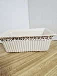 Paula Deen Fall Harvest 9X5 Loaf Scalloped Ribbed Stoneware Casserole Dish Nwot. Fixed Price $22.05.
