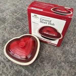 Vintage Le Creuset 2.5 Qt Heart Covered Stoneware Baking Dish. Fixed Price $79.95.