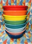 New Bright Rainbow Set Small Classic Rim 5-5/8" Bowls Fiestaware 15 Oz. Fixed Price $93.99.