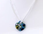 Polish Pottery Stoneware Charm Necklace Ornament (A72-U4736) Blue U7 Unikat. Fixed Price $89.00.