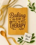 Baking Is My Therapy Cutting Board Personalized Kitchen Gift Lover. Fixed Price $25.00.