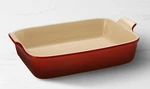 Le Creuset Heritage Stoneware Rectangular Dish Cerise. Fixed Price $80.00.