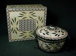 Temp-tations Old World Black Round Casserole Baker With Basket New Box. Fixed Price $36.95.