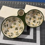 Temptations Old World Green 3-DIPPING Bowl 1-PIECE 12 Serving Home Decor New. Fixed Price $18.50.
