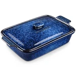 Vancasso Starry Casserole Dish With Lid, 3.8 Quart, Blue. Fixed Price $82.75.