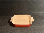 Le Creuset 9" X Heritage Stoneware Cherry Square Dish 12.32. Fixed Price $35.00.