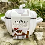 Nwt Aldi Pumpkin Ceramic Casserole Dish W/lid By Crofton .08 Qt Oven Safe White. Fixed Price $18.00.