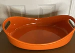 Rachael Ray Orange 3.75 Qt Oval Baker Casserole Dish. Fixed Price $25.00.