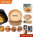 100 Pack Air Fryer Paper Liners Non-stick Disposable Parchment 6.3 Inch. Fixed Price $18.99.