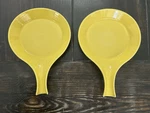 Two Sunflower Individual Oven Skillet Baker Spoon Rest Fiestaware Hlc. Fixed Price $51.00.