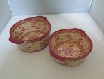 Temptations Presentable Ovenware By Tara -2 Old World Cranberry Casserole Dishes. Fixed Price $21.00.