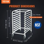 Bun Pan Rack, 26"L X 20.3"W 39"H. Fixed Price $173.70.