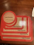 Cooks Essentials Silicone Baking Mats Set Of 6 Red. Fixed Price $10.00.