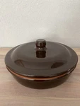 Bobby Flay Plancha Stoneware With Lid Made Portugal-brown Green Interior. Fixed Price $32.00.