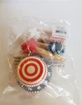 200 Count Fun Express Patriotic Paper Baking Cups & Stars/flags Topper/pick. Fixed Price $7.99.