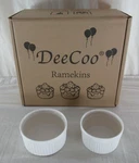 Deecoo Ramekins Set Of 12 White Mousse Cup Bowls Pot Du Creme Brand New Box. Fixed Price $29.98.