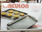 Circulon 3 Piece Bakeware Non Stick Baking Sheets Cookie Pan + Rack Nib. Fixed Price $15.00.