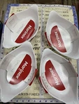 4X Marinex Opaline Tempered Glass Oval Handled Baker 9 5/8 X5 7/8 X2 3/8 Premiu. Fixed Price $79.99.