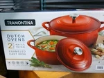 Tramontina Enameled Cast Iron Dutch Oven, 2-PACK 1/ 4 Qt And 7. Fixed Price $99.95.