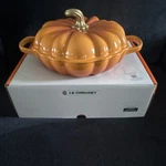 Creuset Enameled Cast Iron Pumpkin Braiser, 2 1/4-QT, Persimmon. Fixed Price $249.99.