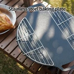 Outdoor Barbecue Net Steam Rack Stainless Steel Camping Frying Pan. Fixed Price $9.26.