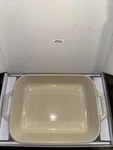 Staub Ceramic Ivory Gratin Baking Dish 10.5X7.5 - 2.5QT Hand Finished New Box. Fixed Price $28.99.
