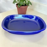 Chantal Cobalt Blue Oval Baker Baking Dish 8X10 Ceramic Stoneware Qt. Fixed Price $16.99.
