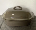 Pampered Chef 1437 Deep Covered Baker Casserole Stoneware Grey Nwob. Fixed Price $89.99.