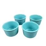 Chantal Turquoise Aqua 1 Ramekin Custard Cups 93-RM08 Set Of 4 Nice Clean. Fixed Price $26.99.