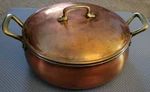 Vintage Ruffoni Italian Copper Stock Pan With Lid. Fixed Price $250.00.