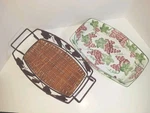 Vtg Temptations By Tara Presentable Ovenware Casserole Dish Grape Design. Fixed Price $18.99.