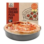 Chef Pomodoro Chicago Deep Dish Pizza Pan 12 Inch, Hard Anodized Aluminum. Fixed Price $42.74.