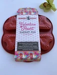 Nordic Ware Love Red Hearts Heavy Cast Cakelet Pan 6 Cavity Non-stick 4.5 Cup. Fixed Price $20.00.